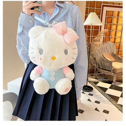 Cute Cat Plush Stuffed Cartoon Animal Backpack For Teens and Kids Boys and Girls
