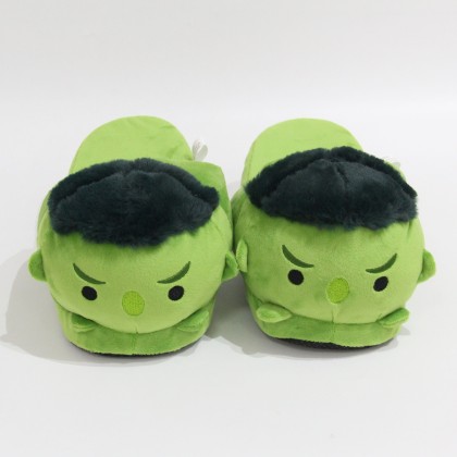 Comic Hulk Plush Stuffed Indoor Slippers For Men & Women