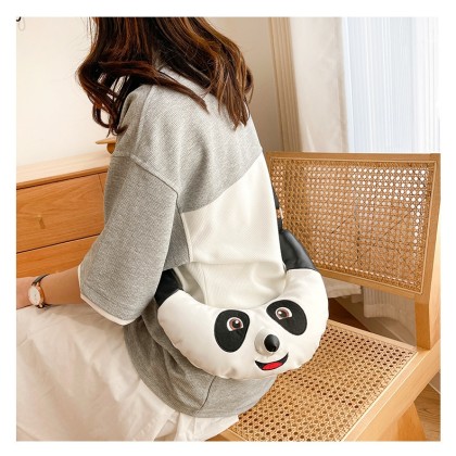 Funny Doll Panda Cute Plush Cross-Body Dumpling Bag