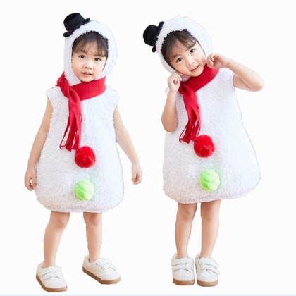 Kids Cute Snowman Baby Onesie Pajamas Christmas Costume
