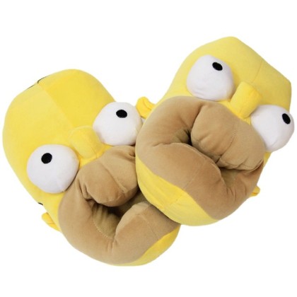 Cartoon Simpson Plush Stuffed Warm Slippers For Lovers