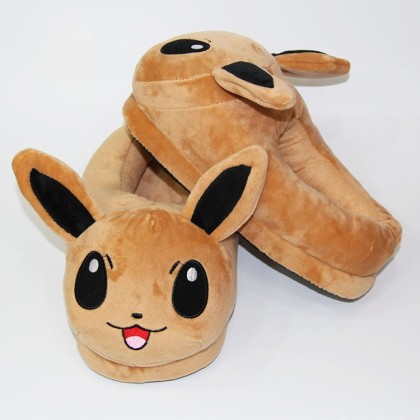 Pokemon Eevee Plush Stuffed Warm Slippers For Men & Women 