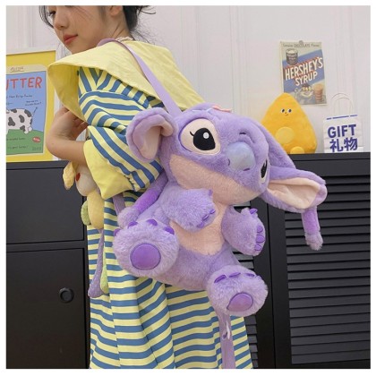 Lovely Doll Purple Stitch Plush Cartoon Backpack For Kids and Teens