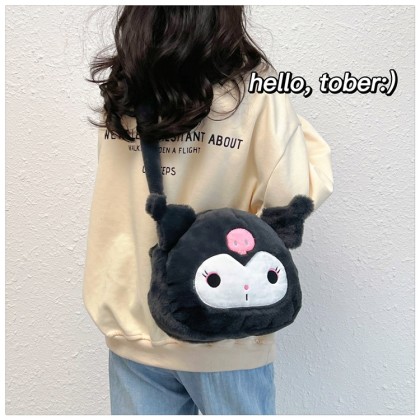 Black Little Devil Cute Animal Plush Doll Sweet Shoulder Bag