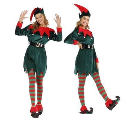 Elf Christmas Cosplay Costume For Christmas Lady Holiday Outfit