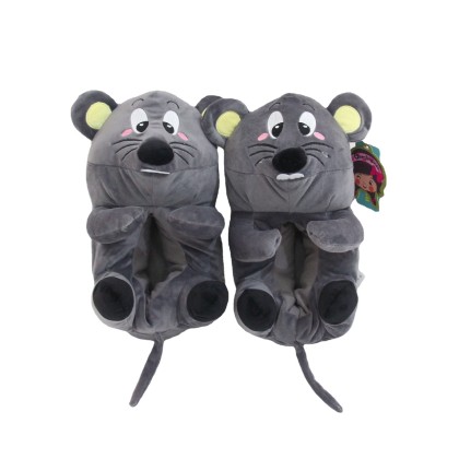 Chinese Zodiac Mouse Plush Stuffed Indoor Couple Slippers Shoes