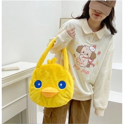 Lovely Duck Creative Trend Cute Cartoon Plush Doll Handbag