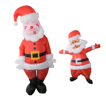 Funny Inflatable Christmas Man Costume Blow Up Christmas Day Party Outfit For Adult