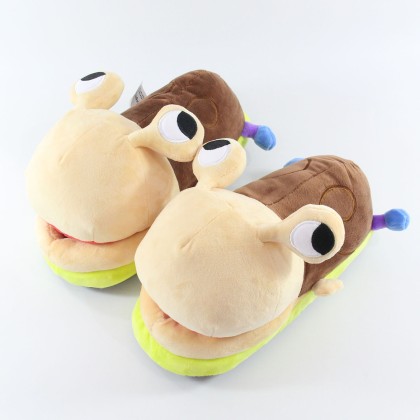 Lovely Snail Couple Indoor Plush Stuffed Leisure Slippers 