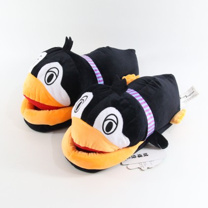 Big Beak Penguin Plush Stuffed Indoor Couple Home Slippers Shoes