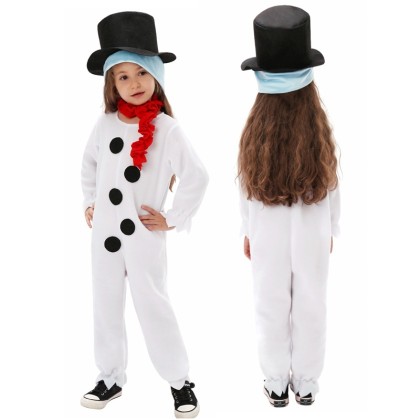  Frozen Olaf with Hat Onesie Kigurumi Pajamas For Kids Halloween Costumes