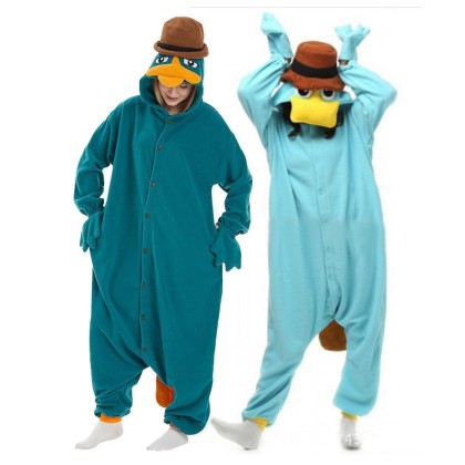 Pokemon Platypus Onesies Kigurumi For Adults Halloween Couples Costumes 