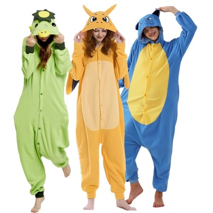 Pokemon Blastoise Ludicolo Charizard Onesies Kigurumi For Adults Halloween Couples Costumes