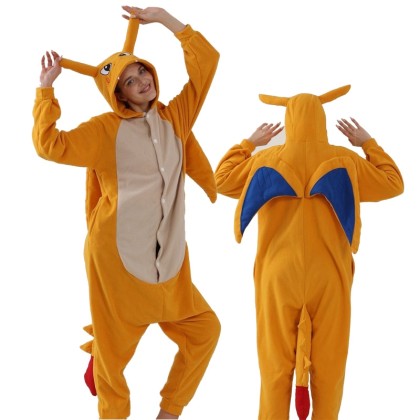 Pokemon Charizard Parent-Child Matching Onesie Kigurumi For Halloween Family Costuems