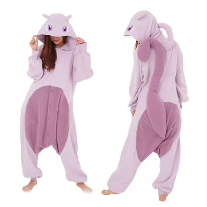  Pokemon Mewtwo Plush Fleece Onesie Kigurumi For Adults Halloween Costumes