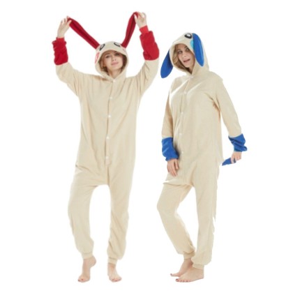 Plusle Minun Onesies Kigurumi For Adults Halloween Couples Costumes 