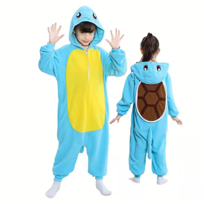 Pokemon Squirtle Onesie Kigurumi Pajamas For Kids Cartoon Halloween Costumes