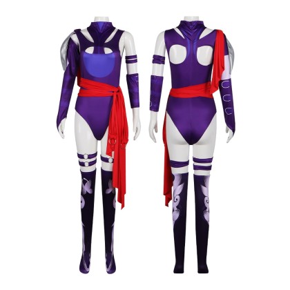 Marvel Rivals Psylocke Bodysuit Set For Halloween Cosplay Costume
