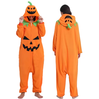 Pumpkin Onesie Kigurumi Pajamas For Adults Halloween Costumes