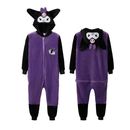 Purple Kuromi Onesie Pajamas Kigurumi For Kids Halloween Costume