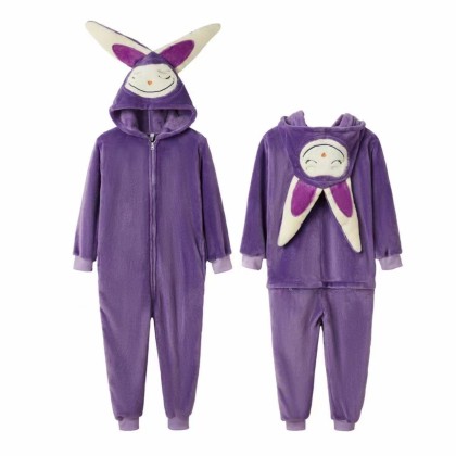 New Arrival Purple Labubu Onesie Kigurumi Pajamas For Adult Halloween