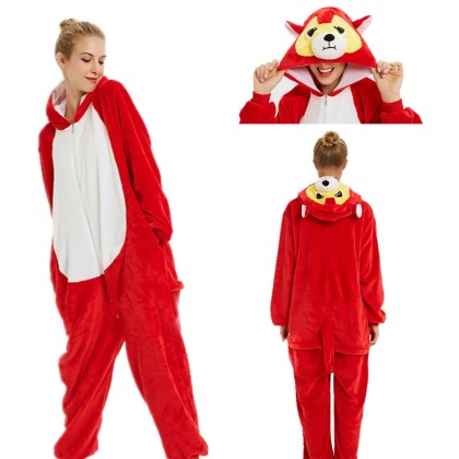 Red Hanamichi Sakuragi Onesie Kigurumi Funny Cartoon Animal Pajama Costume For Adult