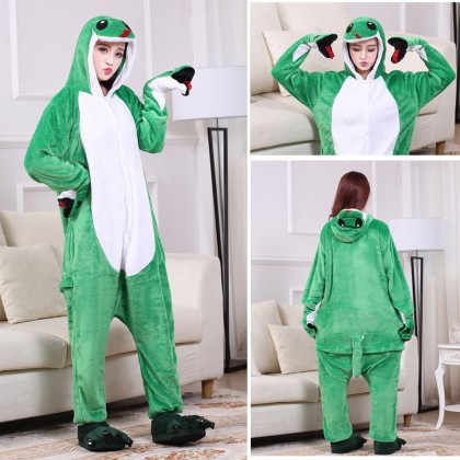 Green Snake Kigurumi Onesie Pajamas Animal Costume For Adult