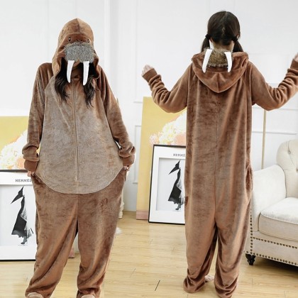 Walrus Onesie Pajama Animal Kigurumi Costume for Adult
