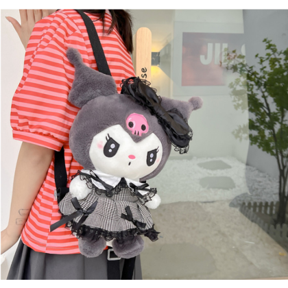 Japanese Ins Cute Bow Melody Skirt Doll Cartoon Plush Backpack