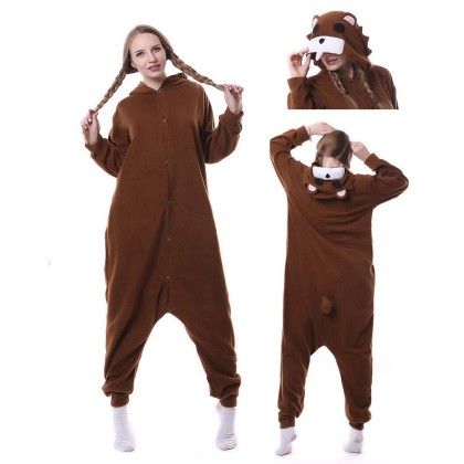 Brown Bear Onesie Pajama Adults Animal Costumes