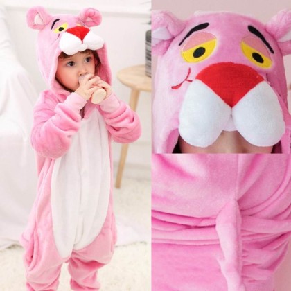 Pink Panther Onesie Unisex Animal Costumes For Adult Kids