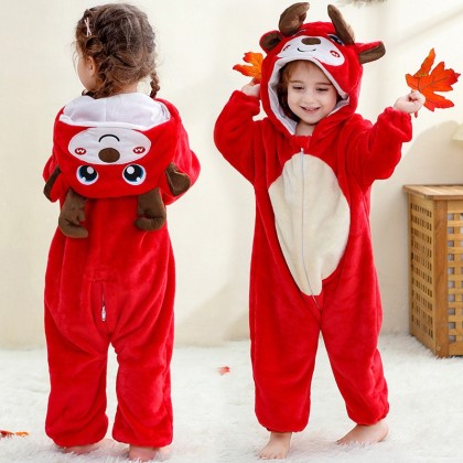 Red Elk Infant Onesie Jumpsuits For Halloween Baby Costumes