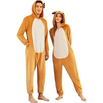 Reindeer Onesie Pajamas Animal Kigurumi For Halloween Couples Costumes