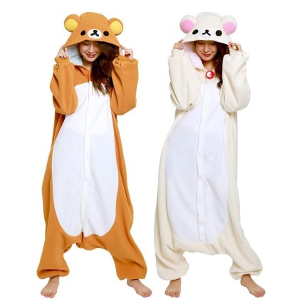 Rilakkuma Onesie Pajamas Kigurumi For Adult Anime Halloween Couples Costume