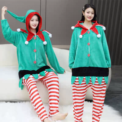 Halloween Christmas Santa Droont Onesie Kigurumi Pajamas For Adult 