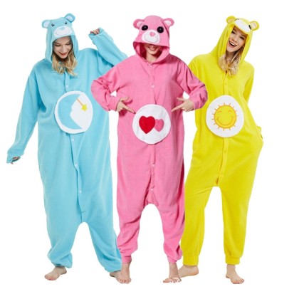 Funshine Bedtime Love-a-lot Bear Onesie Kigurumi For Partner Halloween Adults Group Costumes