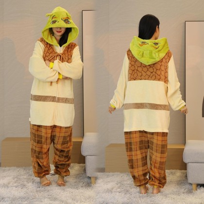 New Arrival Cartoon Shrek Onesie Kigurumi Pajama Costume For Adult Halloween