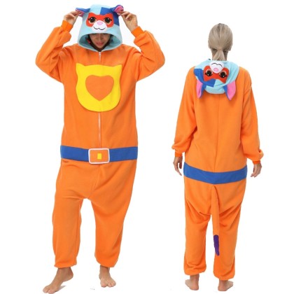 Halloween Cartoon Super Kitties S2‌ Buddy Onesie Kigurumi Pajama For Adult