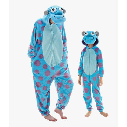 Sulley Onesies Cartoon Kigurumi For Family Matching Halloween Costumes