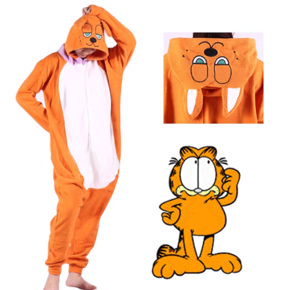 Cute Garfield Onesie Pajama Kugurimi Halloween Costume For Adults