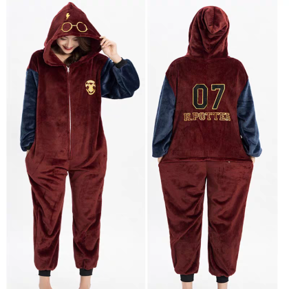 Harry Potter Onesie Pajama Kugurimi Halloween Cosplay Costume For Adults