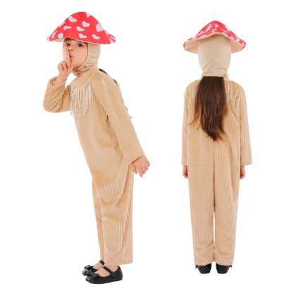 Kids Plant Series Mushroom Onesie Kugurumi Pajama Halloween Cosplay Coustume