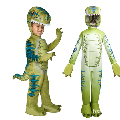 Kids Rex dinosaur Onesie Kigurumi Halloween Party Cosplay Costumes