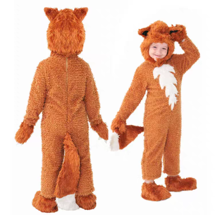 Cute Fox Onesie Kigurumi For Kids Halloween Party Animal Cosplay Costume