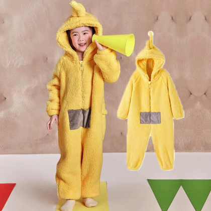 Teletubbies Laa-Laa Onesie Pajama Kigurumi For Kids Halloween Costumes