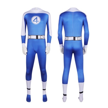 Fantastic Four The Thing Blue Team Uniform Bodysuit For Adults Cosplay Costume