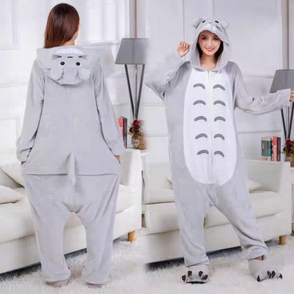 Totoro Onesie Kigurumi  For Adults Halloween Costumes Zip Up