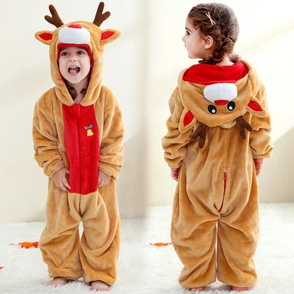 Turmeric Little Deer Infant Onesie Jumpsuits For Halloween Baby Costumes