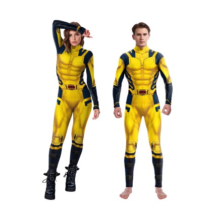 Wolverine Onesie Jumpsuit For Matching Couples Halloween Costumes