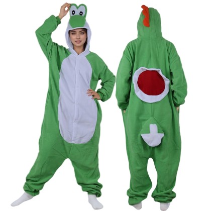Dark Mario Yoshi Onesie Kigurumi For Halloween Adults Costumes